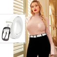 thumbnail image 4 of JASGOOD Women Leather Belt for Jeans Pants Dress White Belts for Ladies, 4 of 9