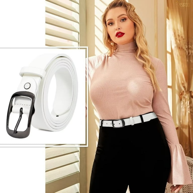 JASGOOD Women Leather Belt for Jeans Pants Dress White Belts for Ladies - Walmart.com JASGOOD Women Leather Belt for Jeans Pants Dress White Belts for Ladies - Walmart.com