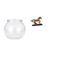 thumbnail image 1 of Acuario de escritorio,Pecera pequeña transparente,pecera,jarrón,mesa,Tanque de peces Contenedor de acuario transparente Hogar,Figura de caballo,Escultura de figura de caballo en miniatura, 1 of 8