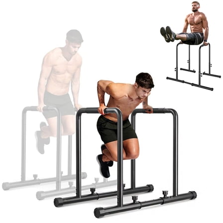 PROHIKER Adjustable Dip Bar Station, Heavy Duty Dip Stands Fitness Workout Dip Bar Station for Home Gym, Multifunctional Calisthenics Workout Equipment