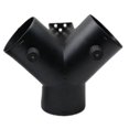 thumbnail image 1 of Conector de escape de conducto de ventilación de aire con conector de tubería de válvula reguladora doble para Forma Y de 75 mm, 1 of 9