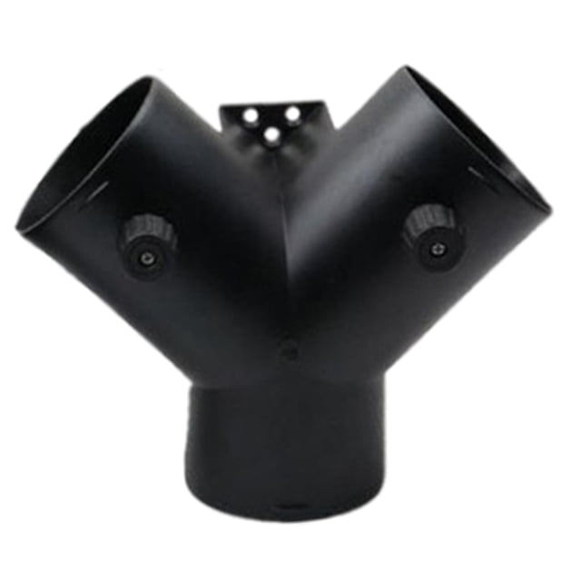 Conector de escape de conducto de ventilación de aire con conector de tubería de válvula reguladora doble para Forma Y de 75 mm