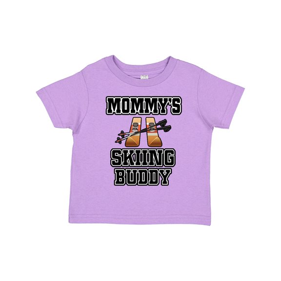 Inktastic Mommys Skiing Buddy for Kids Boys or Girls Toddler T-Shirt