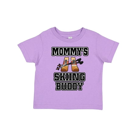 

Inktastic Mommys Skiing Buddy for Kids Gift Toddler Boy or Toddler Girl T-Shirt
