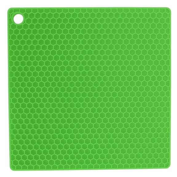 Green Food Grade Silicone Insulation Mat - Thickened Heat Resistant Kitchen Protector