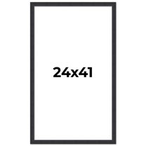 24x41 Frame Black Real Wood Picture Frame Width 1.25 Inches | Interior Frame Depth 0.5 Inches |