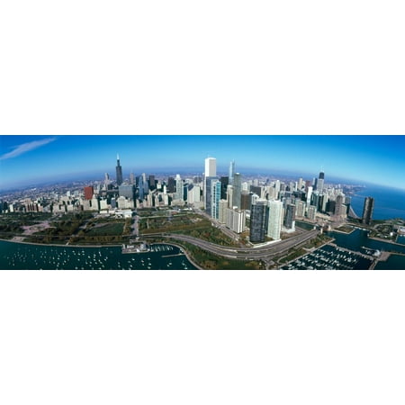 View of a Park in a City, Millennium Park, Lake Michigan, Chicago, Cook County, Illinois, USA Print Wall Art By Panoramic Images