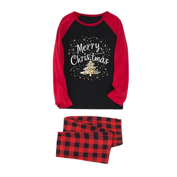 Lopecy-Sta Family Christmas Pjs Matching Sets for Women Plaid Pants Loungewear Xmas Jammies Family Holiday Pajamas Outfit for Mom