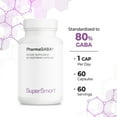 thumbnail image 6 of SuperSmart Pharma GABA 125mg per Day (Patented & Highly Bioavailable) - Natural Gamma Aminobutyric Acid GABA Supplement | Non-GMO & Gluten Free - 60 Vegetarian Capsules, 6 of 8