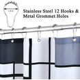 thumbnail image 3 of Modern Geometric Shower Curtain Blue, Waterproof Shower Curtains and Polyester Bath Curtain for Bathroom, Textured Fabric Shower Curtain Set with 12 Hooks, Machine Washable, 72 x 72 inch, 3 of 6