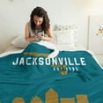 thumbnail image 2 of Football Jacksonville Sherpa Throw Blanket,Double Layer Fabric Warm Blankets,Ultra Soft Flannel Blankets for Football Fans Gifts 60" X 50", 2 of 6