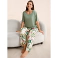 thumbnail image 4 of Smilooen Lounge Set for Women 2 Piece Outfits Short Sleeve Round Neck Pjs Sleepwear,S-2XL, 4 of 6