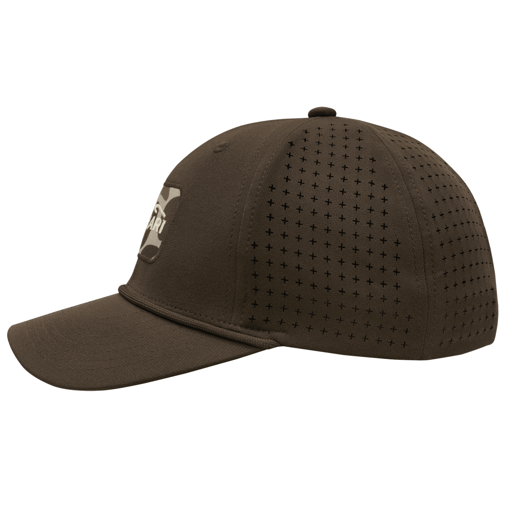 6 Panel Micro Birdseye Mesh Laser Cut Rope Cap, OSFM