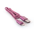 thumbnail image 1 of Cable 2 en 1 hibrido Vorago CAB-209 Micro USB y Lightning M a USB Vorago  CAB-209-PK rosa híbrido USB a Micro USB y Lightnting puntas intercambiables, 1 of 3