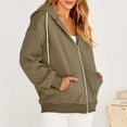 thumbnail image 4 of Jsaierl Oversized Zip Up Hoodie for Women Baggy Loose Basic Zipper Hooded Sweatshirt Coat Y2K Jacket, 4 of 8