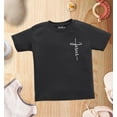 thumbnail image 4 of Shop4Ever Jesus Cross Cursive Script Pocket Size Toddler's Cotton T-Shirt 3T Black, 4 of 6