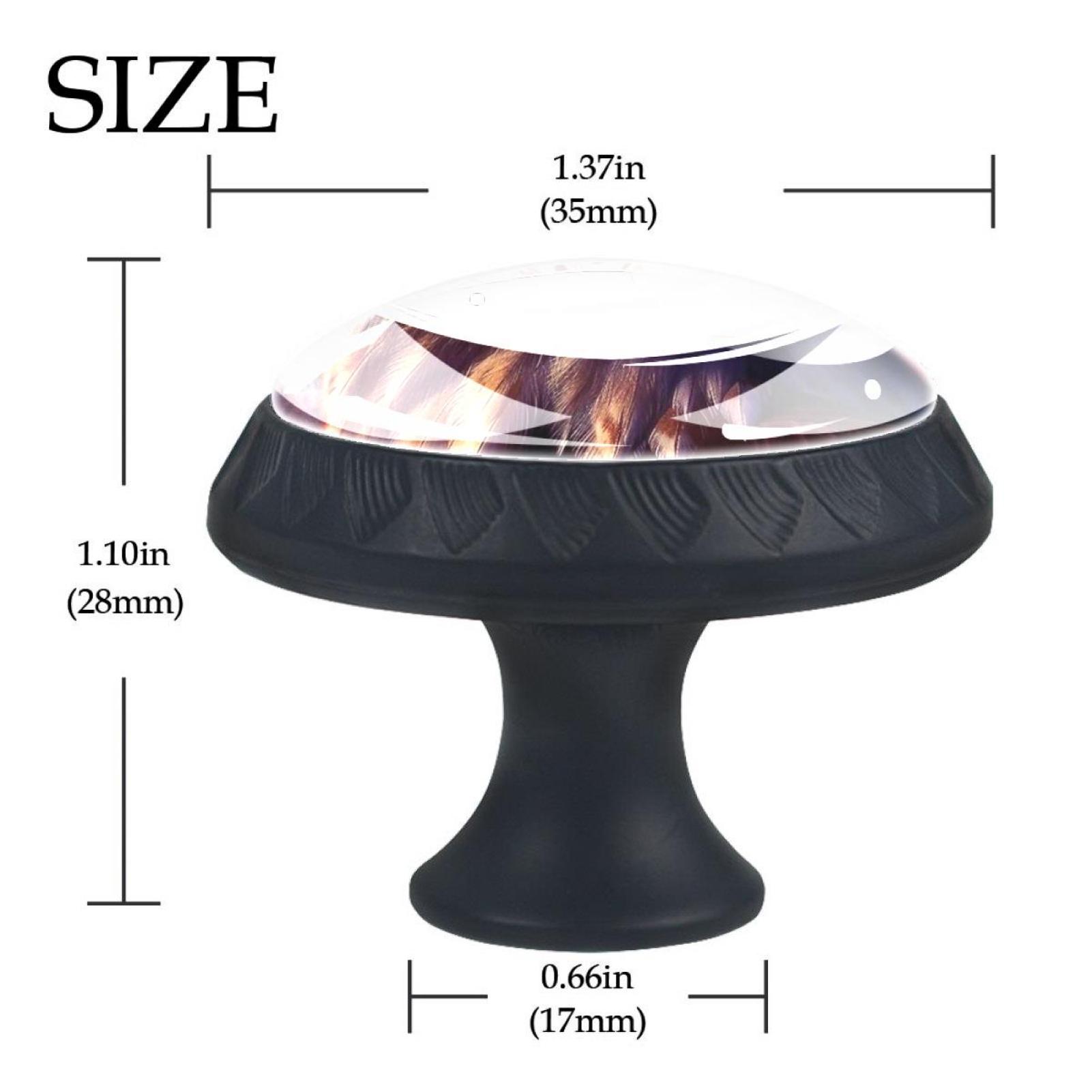 4 Pcs Eagle Knobs for Kitchen Cabinet Cupboard Dresser Bookcase Drawer Pulls Handles Round Home Decor