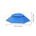 thumbnail image 4 of Fishing Umbrella Cap Double-layer Umbrella Headwear Foldable Head Umbrella Fishing Accessory, 4 of 6