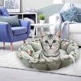 thumbnail image 4 of Happy date Soft Plush Small Cute and Cozy Pastel Flower Dog Cat Bed, Washer and Dryer Friendly, 4 of 7
