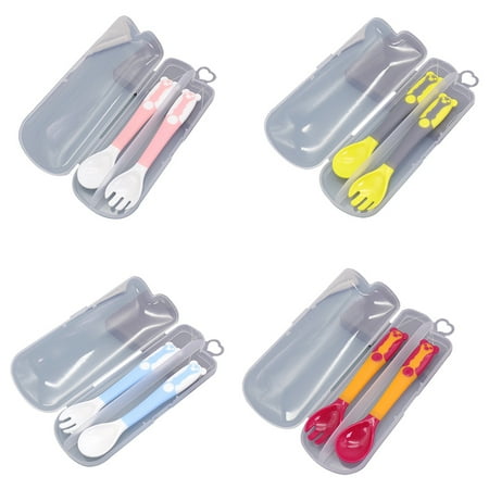 

SPRING PARK Kid Cute Bear Utensil Spoon Fork Set For Toddlers Baby Feeding Tableware