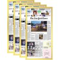 thumbnail image 1 of Fxojyvo 11x22 Newspaper Frame Set of 4, Display 11 x 22 Inch Newspaper Front Page for Wall, Light Weight and High Transparent Picture Frame - 4 Pack/Gold/11by22, 1 of 7