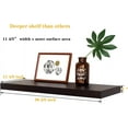 36 Inches Wall Mounted Floating Shelves Set of 2,Espresso Wall Display
