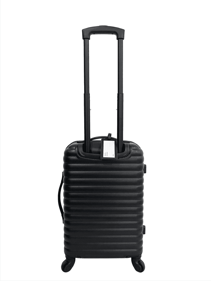 Protege 20Inch Hardside ABS Upright Luggage with 100% ABS Rich Black