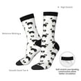 thumbnail image 4 of Fotbe Border Collie Dog Pattern Long Socks for Men & Women – Breathable & Stretchy Compression Socks, Ideal for Running, Travel, and Everyday Wear Size 5-11, 4 of 6