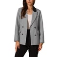 thumbnail image 1 of Chaqueta de manga larga de una botonera con solapa para mujer INSPIRE CHIC en gris, 1 of 6