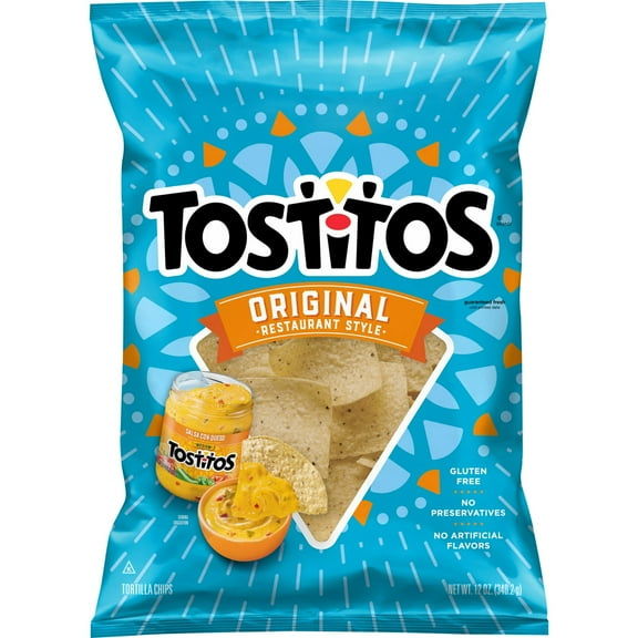 Tostitos Restaurant Style Original Tortilla Chips, 12 oz Bag - 2 Pack