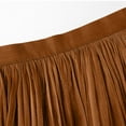 thumbnail image 3 of Lovskoo Women's Summer High Waist Pleated Chiffon Skirt Swing A Line Maxi Skirt Comfortable Plus Size Elastic Waist Skirt Coffee, 3 of 5