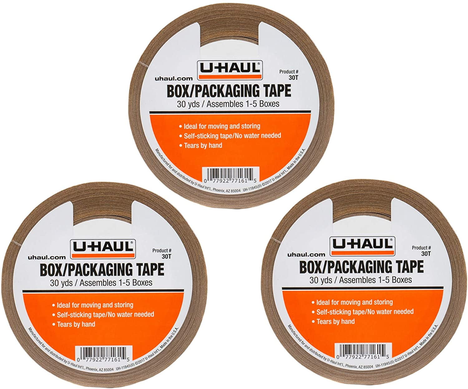 UHaul Moving Box Paper Tape (Ideal for Moving, Packing, Storage Boxes