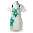 thumbnail image 3 of Teal Apron Vintage Inspired Floral Design with Abstract Vibrant Colored Natural Elements, Unisex Kitchen Bib Apron with Adjustable Neck for Cooking Baking Gardening, Turquoise Beige, by Ambesonne, 3 of 3