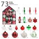 thumbnail image 2 of Adornos de Esferas para Árbol de Navidad, Bolas de Navidad Inastillables con Lazo para Colgar, Bolas de Delicada Pintura y Brillante para Decoración(Rojo, verde y blanco)(), 2 of 5