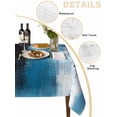 thumbnail image 2 of White Blue Black Oil Painting Table Cloth 60x60 Inch Square, Abstract Art Waterproof Tablecloth Washable Table Cover for Party Picnic Dinner Decor, 2 of 9