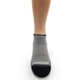 thumbnail image 2 of USA Made - No Show Socks - Micro Weight Full Cushion - Running Socks - Merino Wool - Mountain Heritage - Ash Gray - Small, 2 of 3