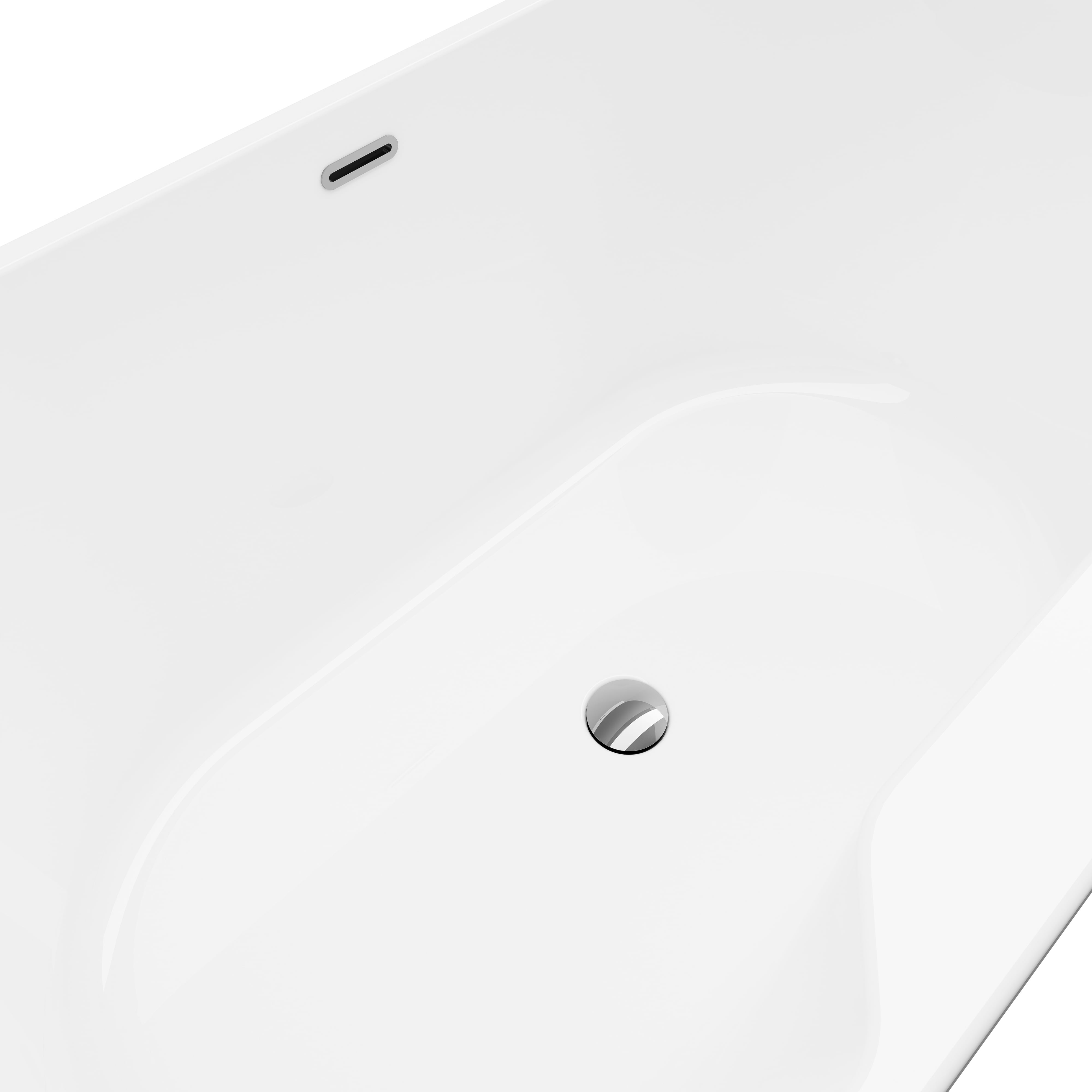 A&E Bathtub Rosalie-NF Freestanding Bathtub 56" Full Acrylic Material