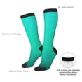 thumbnail image 4 of Vsdgher Turquoise Light Blue Knee Socks, High Socks Long Stretchy Sock Women Knee High Stocking, Long Socks for Women, 4 of 6