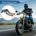 thumbnail image 2 of Unique Bargains Short Long Brake Clutch Levers for Suzuki GSXR150 2017-2020 Adjustable Motorcycle Handlebar Brake Lever Aluminum Alloy Titanium Handle Orange End, 2 of 6