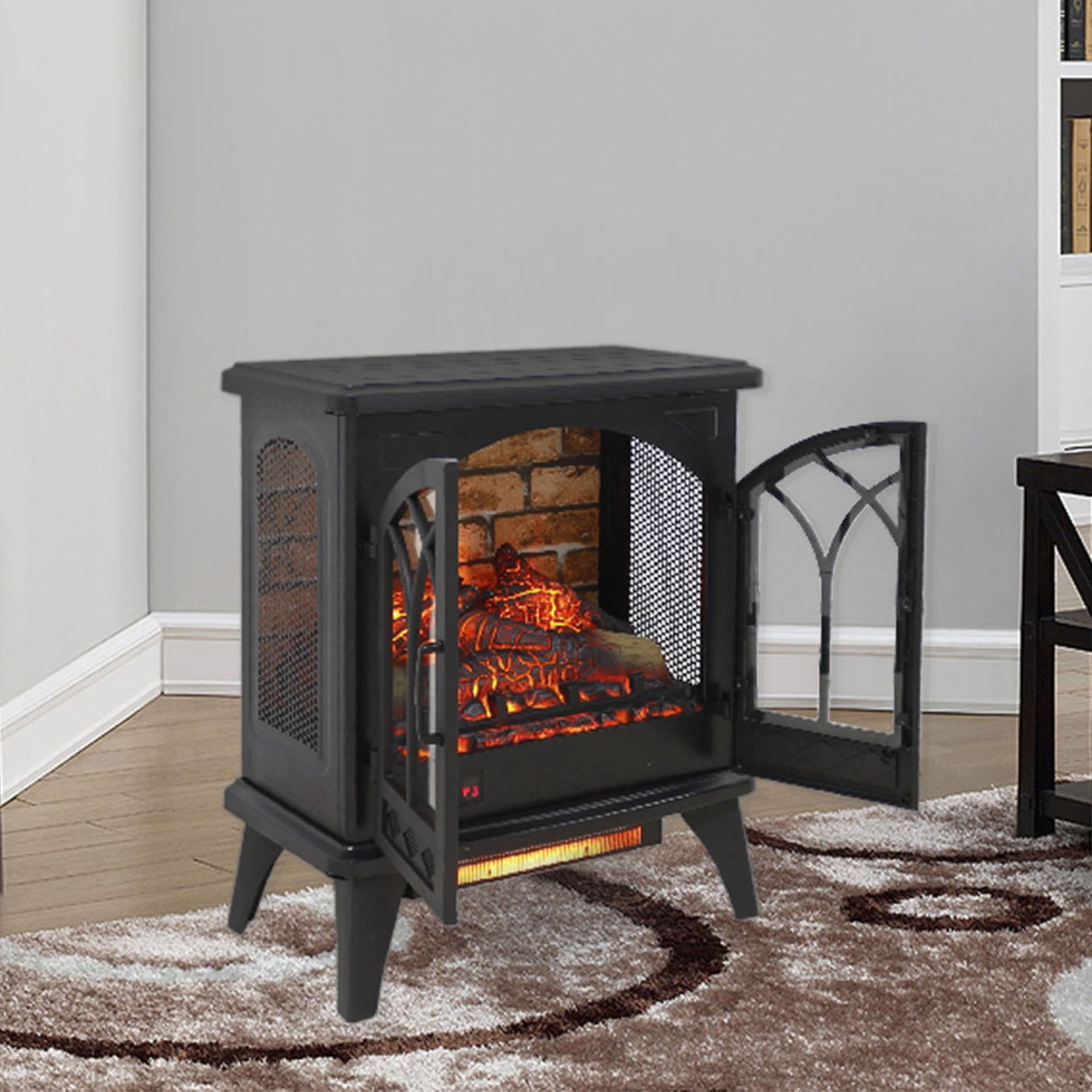 Duraflame 3D Black Infrared Electric Fireplace Stove with Remote
