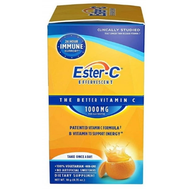 EsterC Vitamin C Effervescent 1000 mg Packets, 21 ea