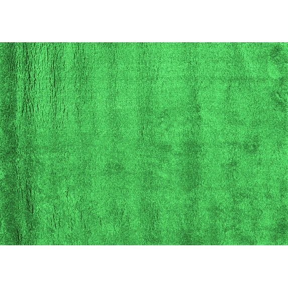 Ahgly Company Indoor Rectangle Abstract Green Contemporary Area Rugs, 4' x 6'