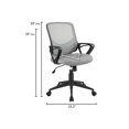 thumbnail image 5 of Serta Chaise de Bureau Essential Burlington Moderne en Mesh Gris avec Base en Nylon, 5 of 5