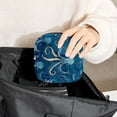 thumbnail image 6 of 1Pc Cute Period Bag Menstrual Cup Pouch, Large Storage Bag Sanitary Purse for Sanitary Napkin Pads, Octopus Blue Pattern Pads Organizer for Girls Women, 6 of 6