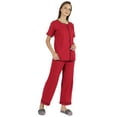 thumbnail image 3 of Inkmeso Top Pajama Set Women Solid Sleepwear Pj Loungewear 2 Piece Set Nightwear, 3 of 7