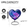 thumbnail image 3 of Yatskia Purple Lavender Grass Mini Memorial Urn for Adult Ashes Mom and Dad, Decorative Large Cremation Urns for Human Ashes Adult, (Heart 8 Inch and 3 Inch), 3 of 8