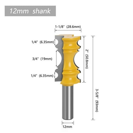 

BCLONG Large Elaborrate Chair Rail Molding Crown Router Bit Line Milling Cutter