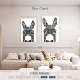 thumbnail image 4 of Elephant Stock Peeking Donkey In Black And White Wall Art - Vertical Multi Panel Canvas - Living Room Wall Decor - Animal Multi Panel - Black And Gray Decor By Sisi And Seb - 36" x 57", 4 of 8