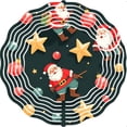 thumbnail image 2 of Festive Metal Hanging Wind Spinners & Chimes - Musical Note Pattern Design for Yard & Garden - Cheerful Christmas Decor, 2 of 6