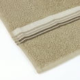 thumbnail image 5 of Mainstays Basic Bath Towel, Soft 100%  Cotton and Highly Absorbent Striped Bath Towel, Tan, 5 of 7